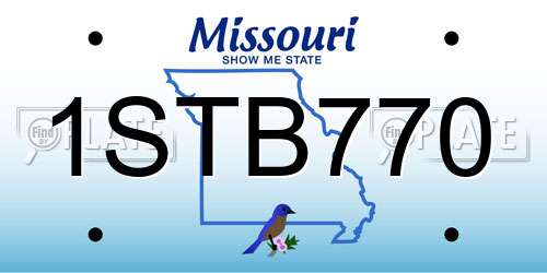 1STB770 Missouri License Plate
