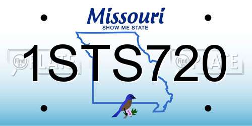 1STS720 Missouri License Plate