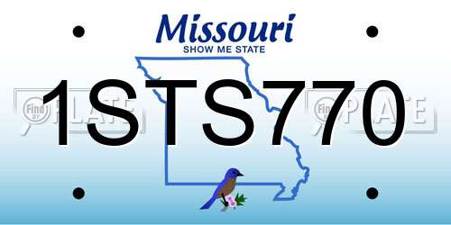 1STS770 Missouri License Plate