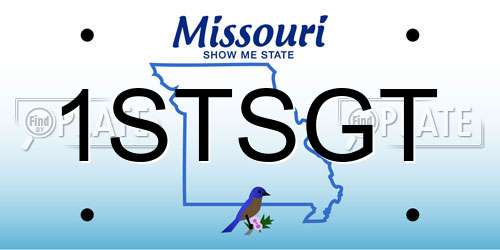 1STSGT Missouri License Plate