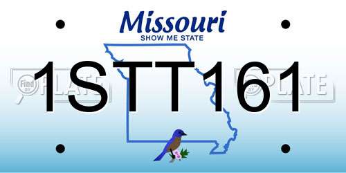 1STT161 Missouri License Plate