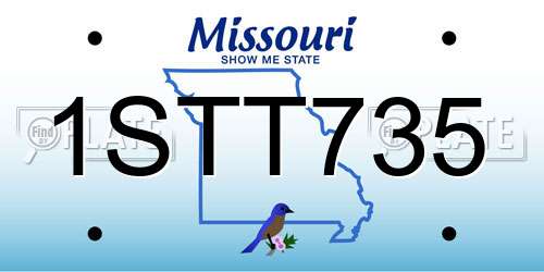 1STT735 Missouri License Plate