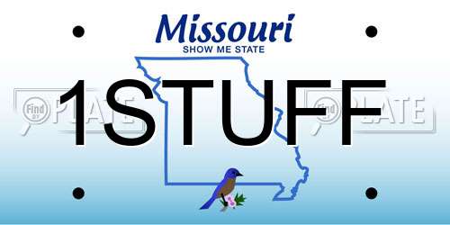 1STUFF Missouri License Plate