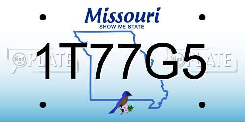 1T77G5 Missouri License Plate