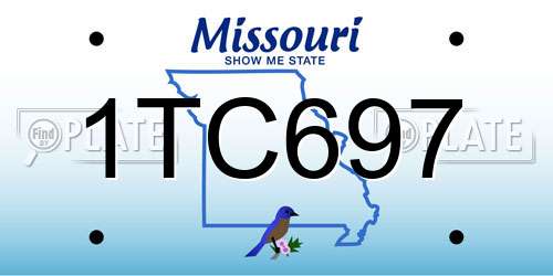 1TC697 Missouri License Plate