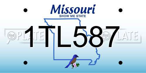 1TL587 Missouri License Plate