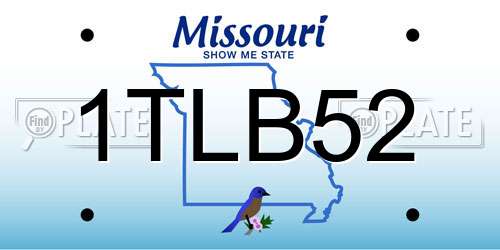 1TLB52 Missouri License Plate