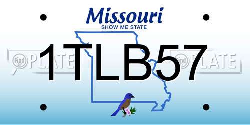 1TLB57 Missouri License Plate