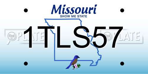 1TLS57 Missouri License Plate