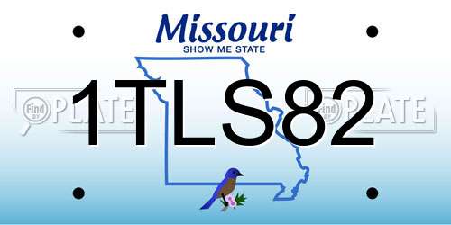 1TLS82 Missouri License Plate