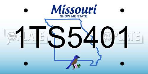 1TS5401 Missouri License Plate