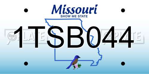 1TSB044 Missouri License Plate