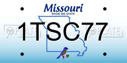 1TSC77 Missouri License Plate