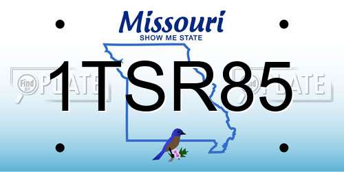 1TSR85 Missouri License Plate