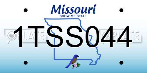 1TSS044 Missouri License Plate