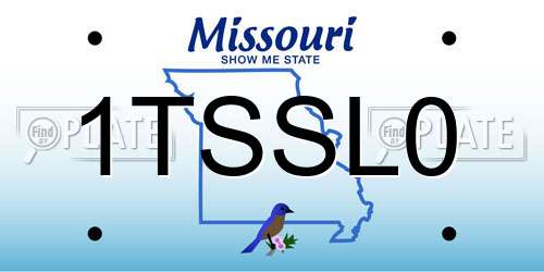 1TSSL0 Missouri License Plate