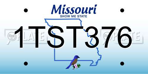 1TST376 Missouri License Plate