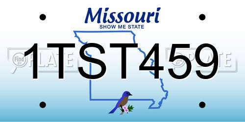 1TST459 Missouri License Plate