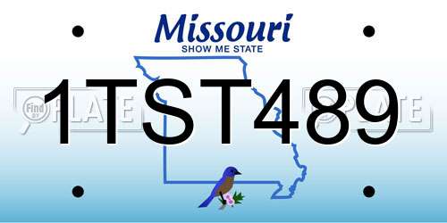 1TST489 Missouri License Plate