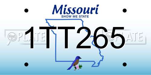 1TT265 Missouri License Plate