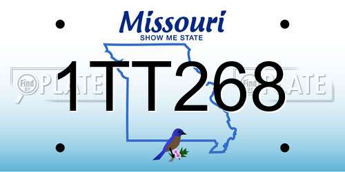 1TT268 Missouri License Plate