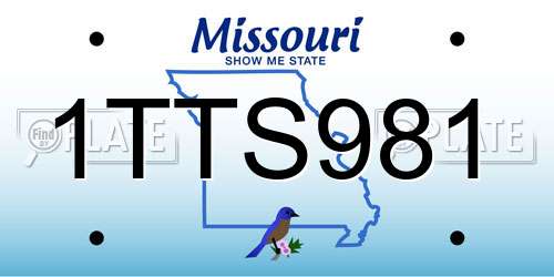 1TTS981 Missouri License Plate
