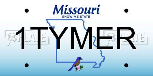 1TYMER Missouri License Plate
