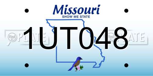 1UT048 Missouri License Plate