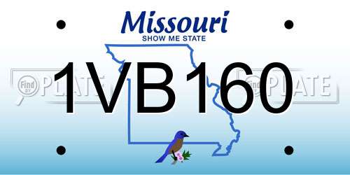 1VB160 Missouri License Plate