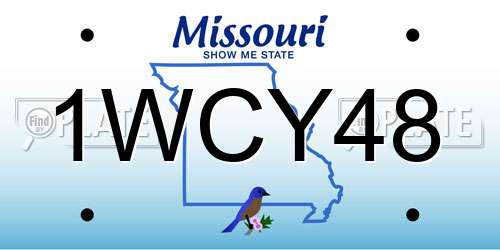 1WCY48 Missouri License Plate