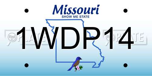 1WDP14 Missouri License Plate