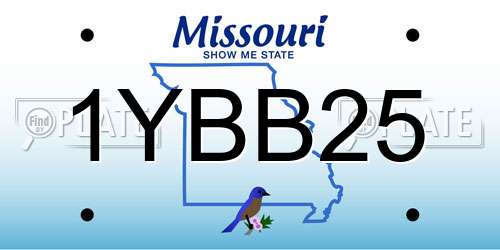 1YBB25 Missouri License Plate
