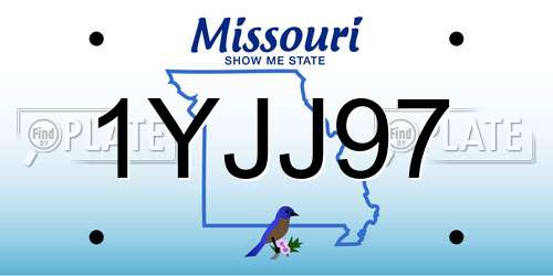 1YJJ97 Missouri License Plate