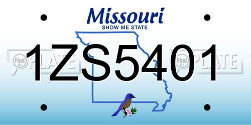 1ZS5401 Missouri License Plate