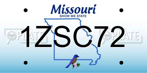 1ZSC72 Missouri License Plate