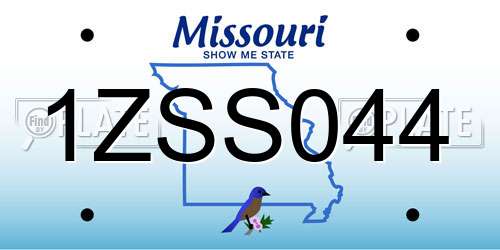 1ZSS044 Missouri License Plate