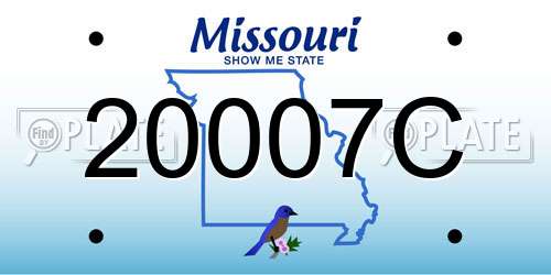 20007C Missouri License Plate