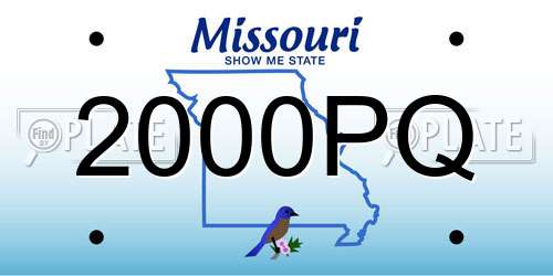 2000PQ Missouri License Plate