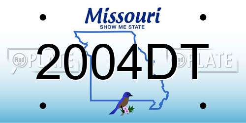 2004DT Missouri License Plate