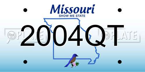 2004QT Missouri License Plate