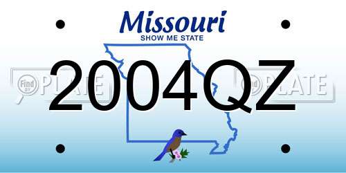2004QZ Missouri License Plate