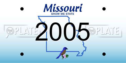 2005 Missouri License Plate
