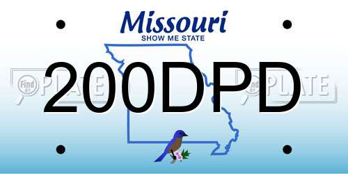 200DPD Missouri License Plate