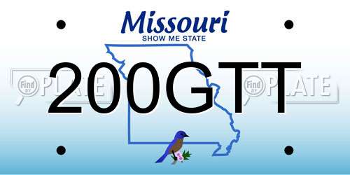 200GTT Missouri License Plate