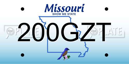 200GZT Missouri License Plate