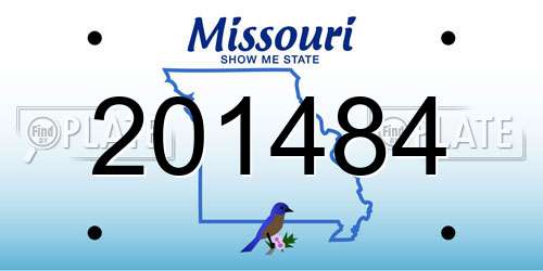 201484 Missouri License Plate