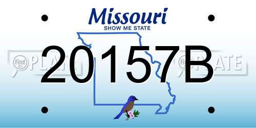 20157B Missouri License Plate