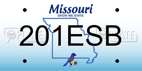201ESB Missouri License Plate