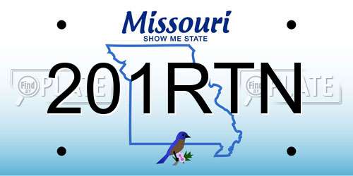 201RTN Missouri License Plate