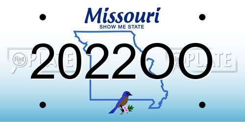 2022OO Missouri License Plate
